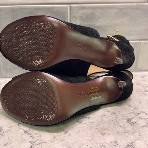 TORY BURCH: Britannia Tuxedo Suede Black Bootie Size 8.5 pumps shoes heels - Picture 9 of 9